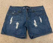 Distressed Jean Shorts