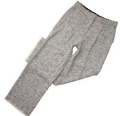 NWT Theory Adamaris in Tweed Single Pleat Wide Leg Fringe Hem Pants 6 x 31