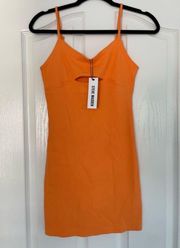 Amber Orange Bodycon Dress