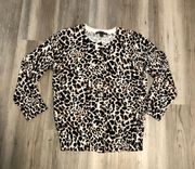 animal print cardigan size small, pit to pit is 17, length is 21