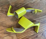 Louise et Cie Lo-Lula Slide Sandals Size 7.5 Honeybee Yellow Leather