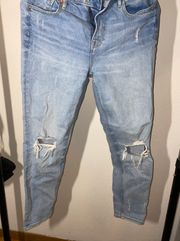 Distressed Mid-Wash Jeans