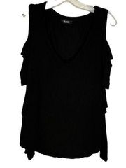 Michael Lauren Black Top with Openings in Sleeves nwot