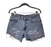 Polo Ralph Lauren denim distressed cut out shorts sz 6