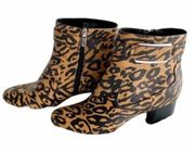 NEW Calvin Klein Cattee Ankle Boot  Leopard print