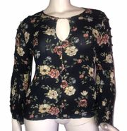 Floral Split Sleeve Blouse