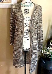 Laura Ashley cardigan brown colors and white fits like women’s medium