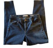 Anne Klein Women's Skinny Jeans Missy Denim Stretchy Side Zip Dark Wash Size 12