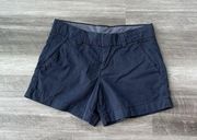 Uniqlo Navy Blue Chino Shorts Size 0 Soft K4