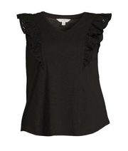 NWT  Women's Plus Size Ruffled V-Neck Top Size: 4x (28w-30w)