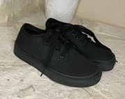 Faded Glory black canvas sneakers sz 12