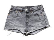 Levi’s  501 Jean Shorts size W26 Black Denim Summer Short