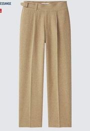 Uniqlo x Ines De La Fressange Wool Linen Blend Wide Leg Trousers Size 10