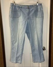 L.A. Blues Light Wash Denim Crop Capri Jeans size 20W