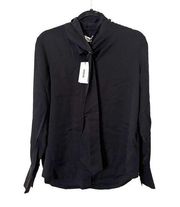 JASON WU Neck Tie Silk Button Down Blouse NWT Sz 4