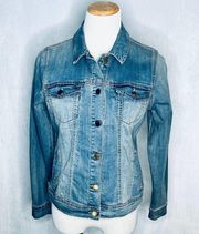 Bandolino Denim Decorative Jacket Petite New M