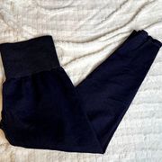 Spanx  Assets Navy Blue Speckle Dot 1X Seamless Leggings High Waist Full