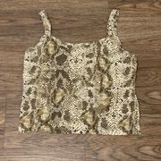 First Issue A  Company Snakeskin Print Tank Top Blouse Petite Large