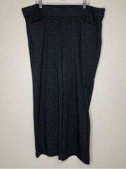 Lane Bryant Classic Herringbone Black Trouser Pants