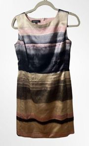 Lafayette 148 New York Silk Multi Stripe Dress Sz. 2