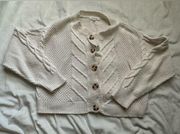 Blu Pepper cable knit button down cardigan sweater size large