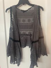 Boho Lace Sleeveless Cardigan