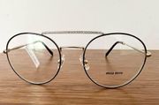 Miu miu VMU 51 R black gold optical frames glasses