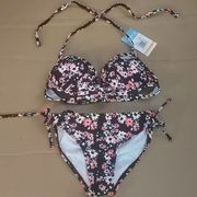 California Waves Floral PushUp Bikini