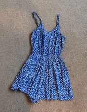 H&M Blue And White Patterned Romper