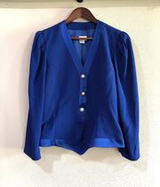 Designer Buttoned Royal Blue Blazer