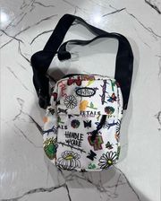 Petals and Peacocks Drawing Board White Shoulder Bag