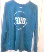 Teal Sozo long sleeved workout shirt XL