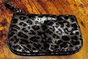 Victorias Secret | metallic leopard print small makeup bag.