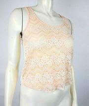 Chloe K See Through Lace Front Sleeveless Blouse