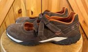 Timberland Smart Brown Orange Leather Comfort Shoes Womens 6.5M Mary Jane