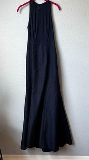 Alfred Sung Midnight Blue Trumpet Maxi A Line Gown Size 2