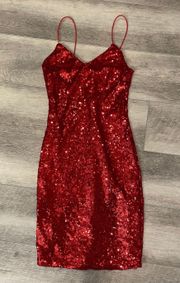 Red Sparkly Homecoming Dress