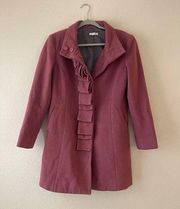 Garnet hill wool ruffle coat size 8