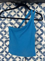 Urban Outfitters Blue One Shoulder Top