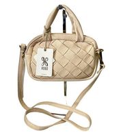 Hobo International Maze Cream Woven Soft Leather Mini Satchel Crossbody Bag