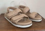 Seychelles New to This Quilted Leather Sandal Nude sz 10