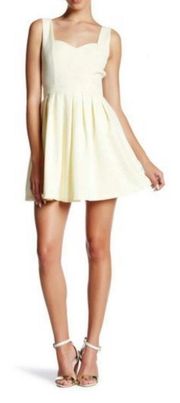 Heart Cut Out Ivory Mini Dress