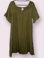 Naïf Olive Green Boho Dress