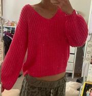 Target Hot Pink Cropped Sweater