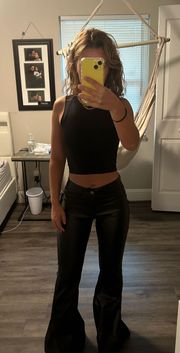 Leather Flare Pants