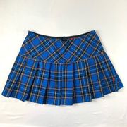 Tripp NYC Blue Plaid Pleated Skirt