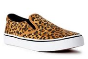 Leopard No Boundaries Women's Twin Gore Canvas Slip On Sneakers nwt size 7