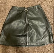 Black Faux Leather Mini Skirt