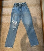 Abercrombie and fitch curve love 90s straight ultra high rise jeans size 25/0R
