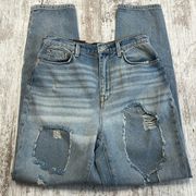 BDG Urban Outfitters NWT Distressed Ripped Destroyed Mom High Rise Jeans Size 27